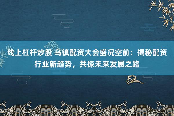 线上杠杆炒股 乌镇配资大会盛况空前：揭秘配资行业新趋势，共探未来发展之路