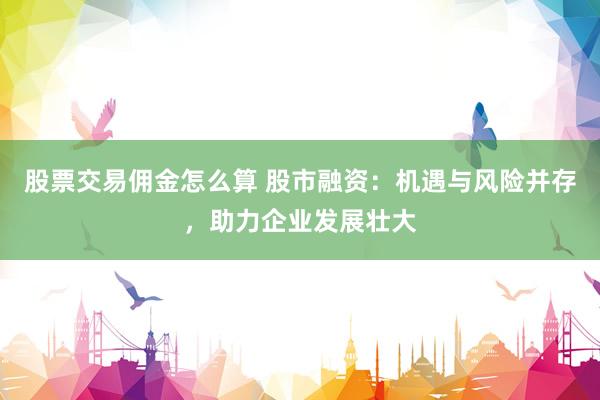 股票交易佣金怎么算 股市融资：机遇与风险并存，助力企业发展壮大