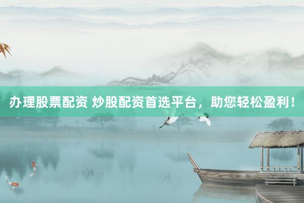 办理股票配资 炒股配资首选平台，助您轻松盈利！