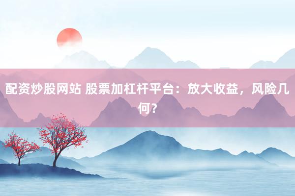 配资炒股网站 股票加杠杆平台：放大收益，风险几何？
